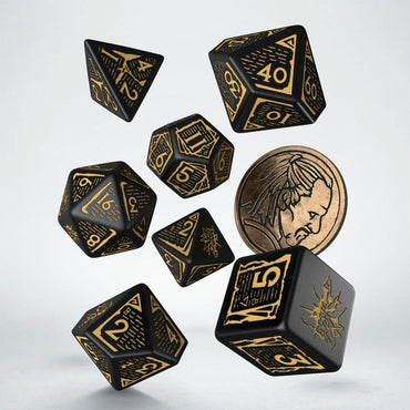 Q Workshop The Witcher Dice Set Vesemir - The Sword Master Dice Set 7 With Coin