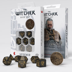 Q Workshop The Witcher Dice Set Vesemir - The Sword Master Dice Set 7 With Coin