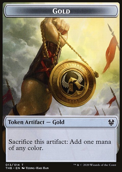 Satyr // Gold Double-Sided Token [Theros Beyond Death Tokens]