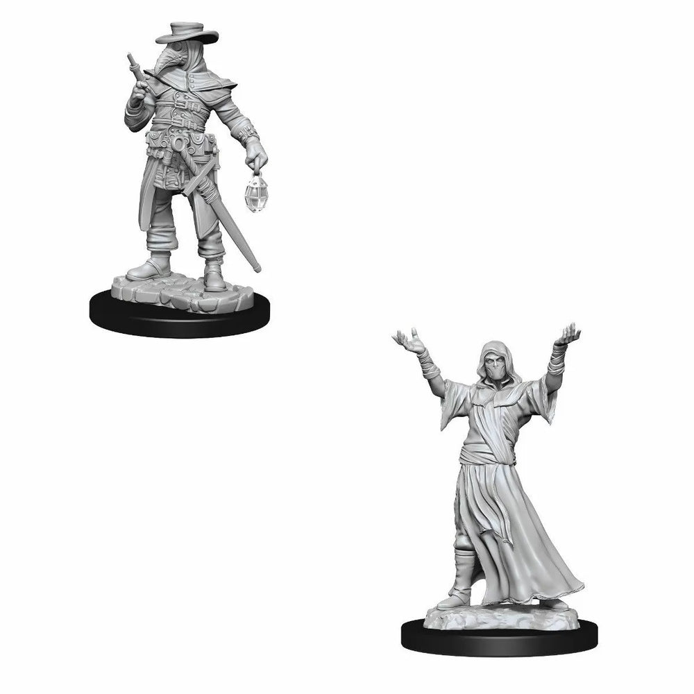 WizKids Deep Cuts Unpainted Miniatures Plague Doctor & Cultist