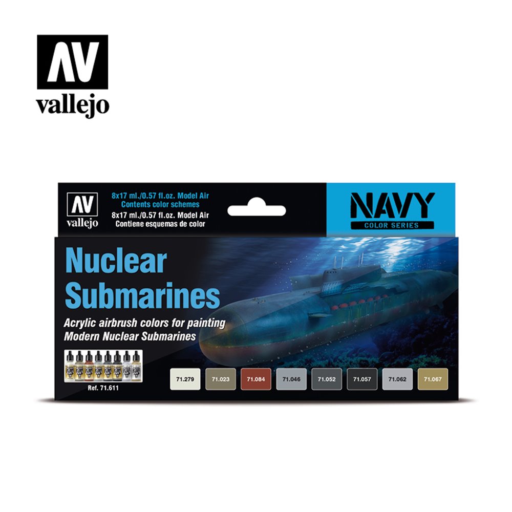 Vallejo Model Air: Navy - Nuclear Submarine Colours Set