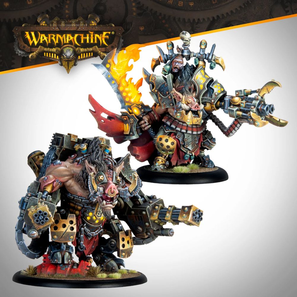 Warmachine: Mercenary: Emperor Carver Ultimus Esquire III & War Boar MMD47 - PRE-ORDER ETA TBA