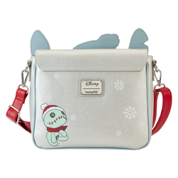 Lilo & Stitch - Stitch Holiday Glitter 8" Faux Leather Crossbody Bag