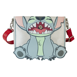 Lilo & Stitch - Stitch Holiday Glitter 8" Faux Leather Crossbody Bag