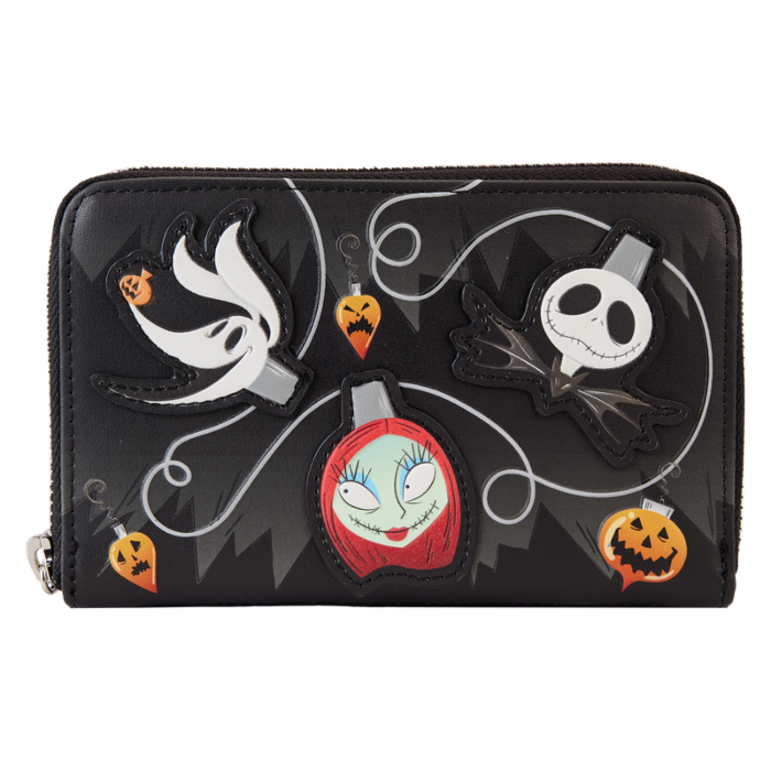 The Nightmare Before Christmas - Tree String Lights Glow in the Dark 4" Faux Leather Zip-Around Wallet