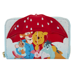 Winnie the Pooh - Pooh & Friends Rainy Day 4" Faux Leather Zip-Around Wallet