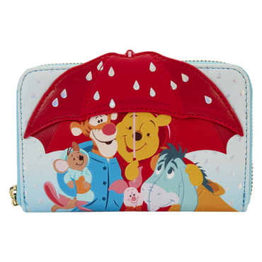 Winnie the Pooh - Pooh & Friends Rainy Day 4" Faux Leather Zip-Around Wallet