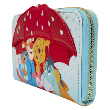 Winnie the Pooh - Pooh & Friends Rainy Day 4" Faux Leather Zip-Around Wallet