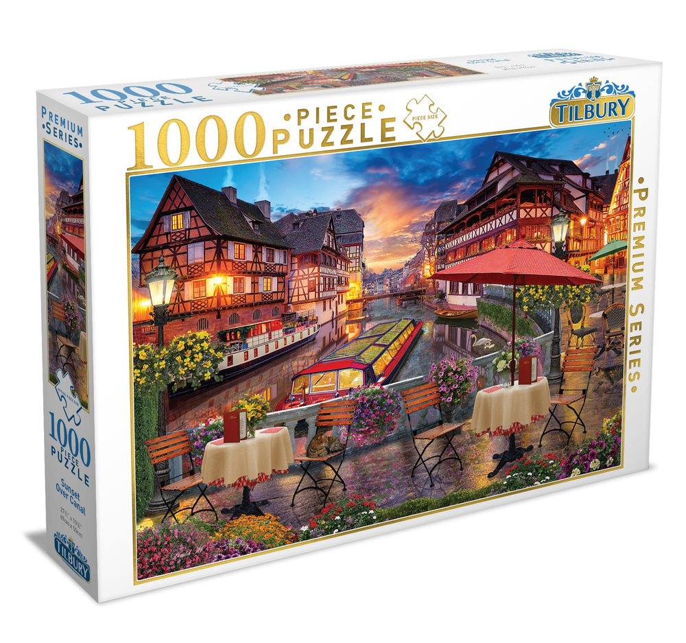 Tilbury Sunset Over Canal Puzzle 1000pc