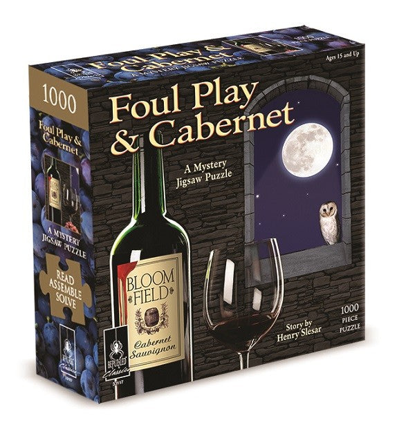 Bepuzzled Puzzle Foul Play & Cabernet a Mystery Jigsaw Puzzle 1000 pieces