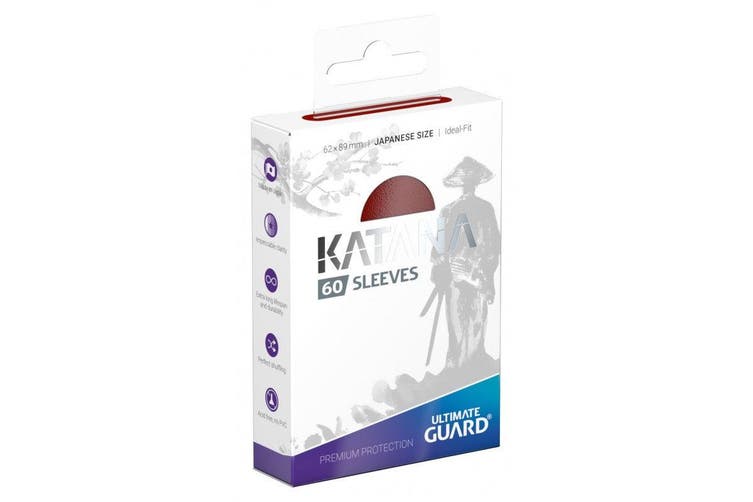 Ultimate Guard Katana Japanese Size Sleeves Red (60)