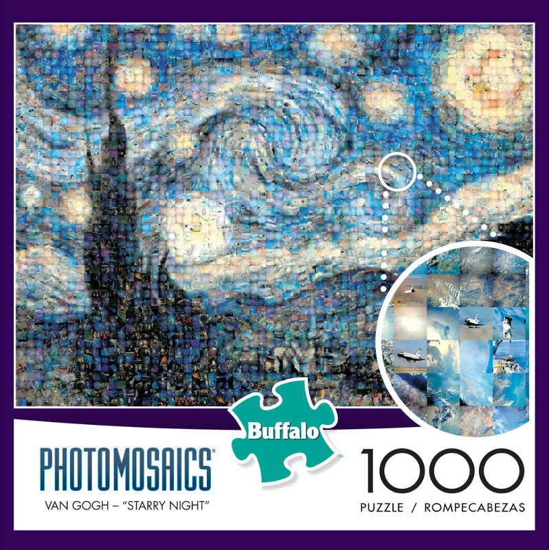 Buffalo Puzzle Photomosaic Starry Night Puzzle 1000 pieces