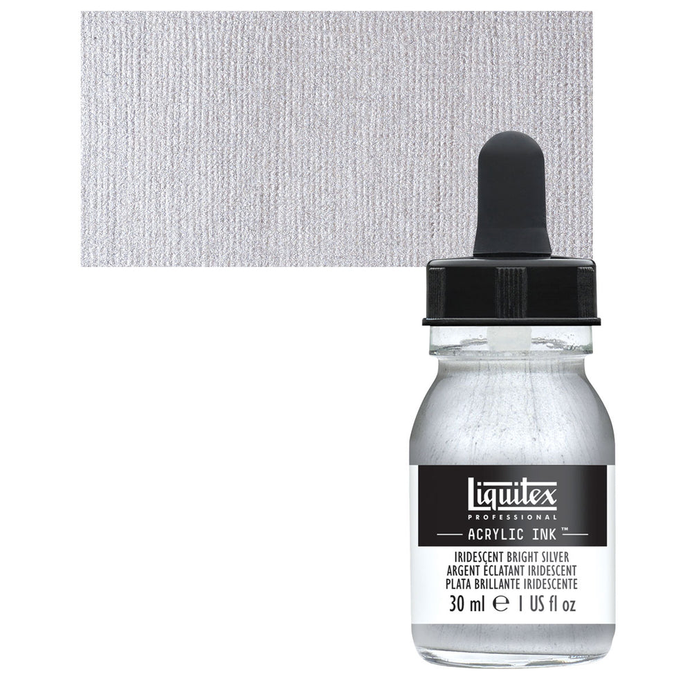 Liquitex Acrylic Ink Iridescent Bright Silver