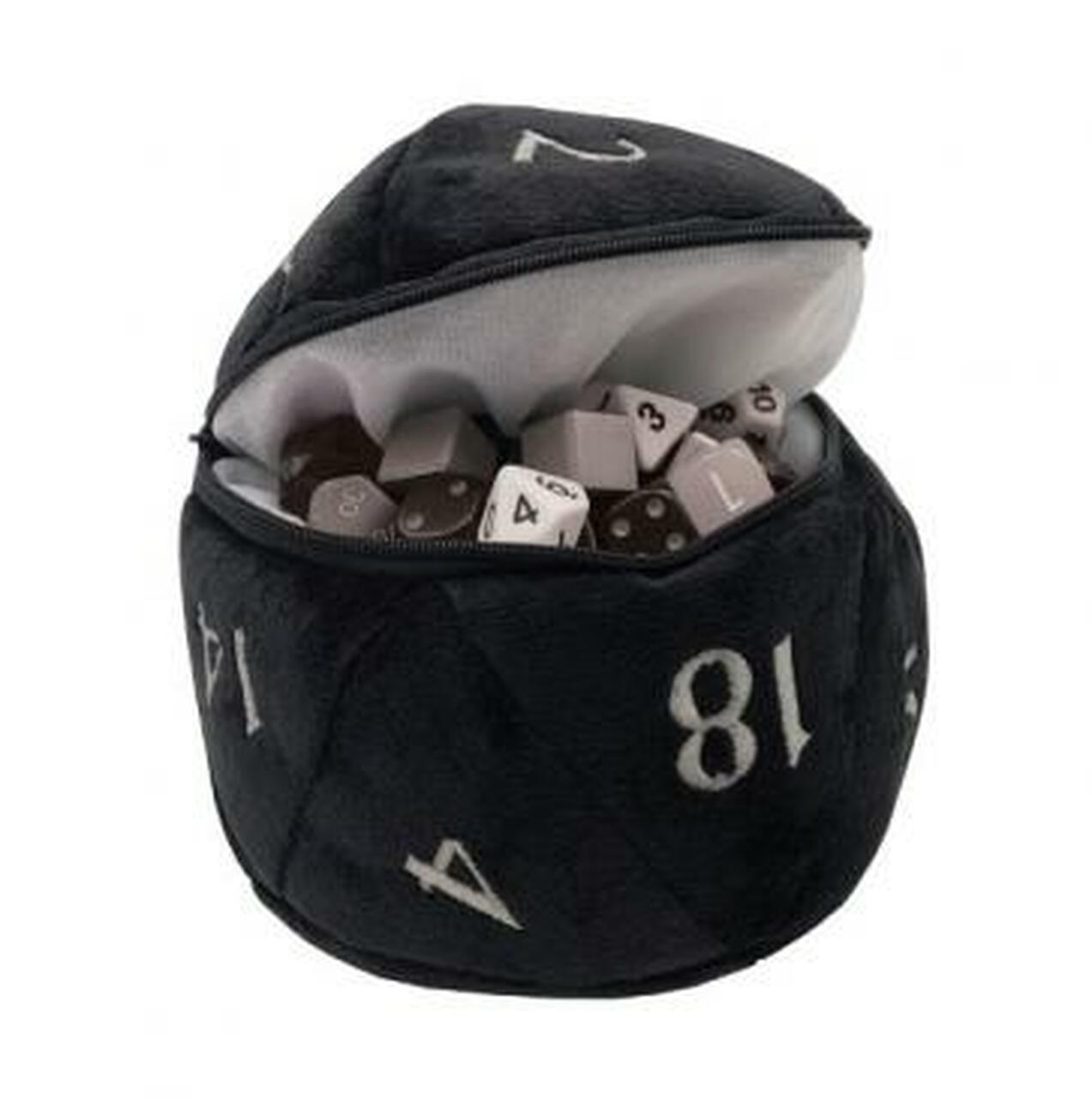 Dice bag D20 Black and White