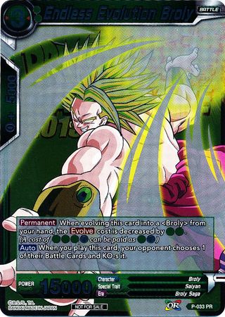 Endless Evolution Broly (Metallic Foil) (Event Pack 2018) [P-033]