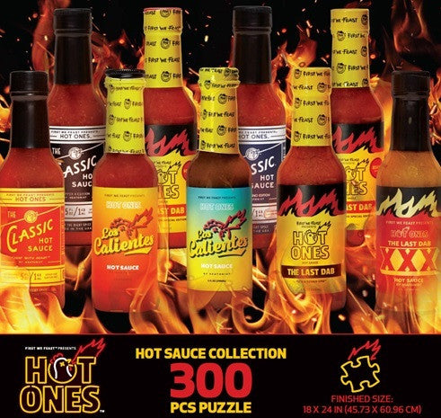 Hot Ones Label Collage Puzzle 300 pieces