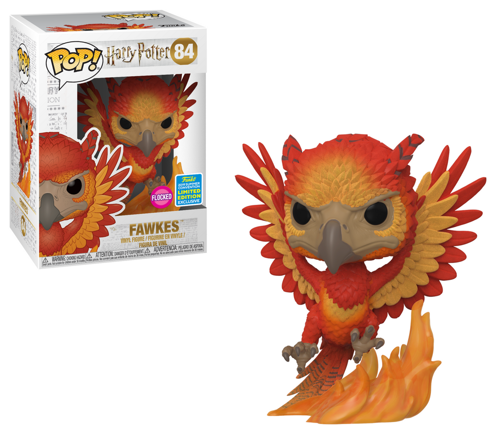Fawkes (Flocked) (2019 Summer Convention) #84 Harry Potter Pop! Viny