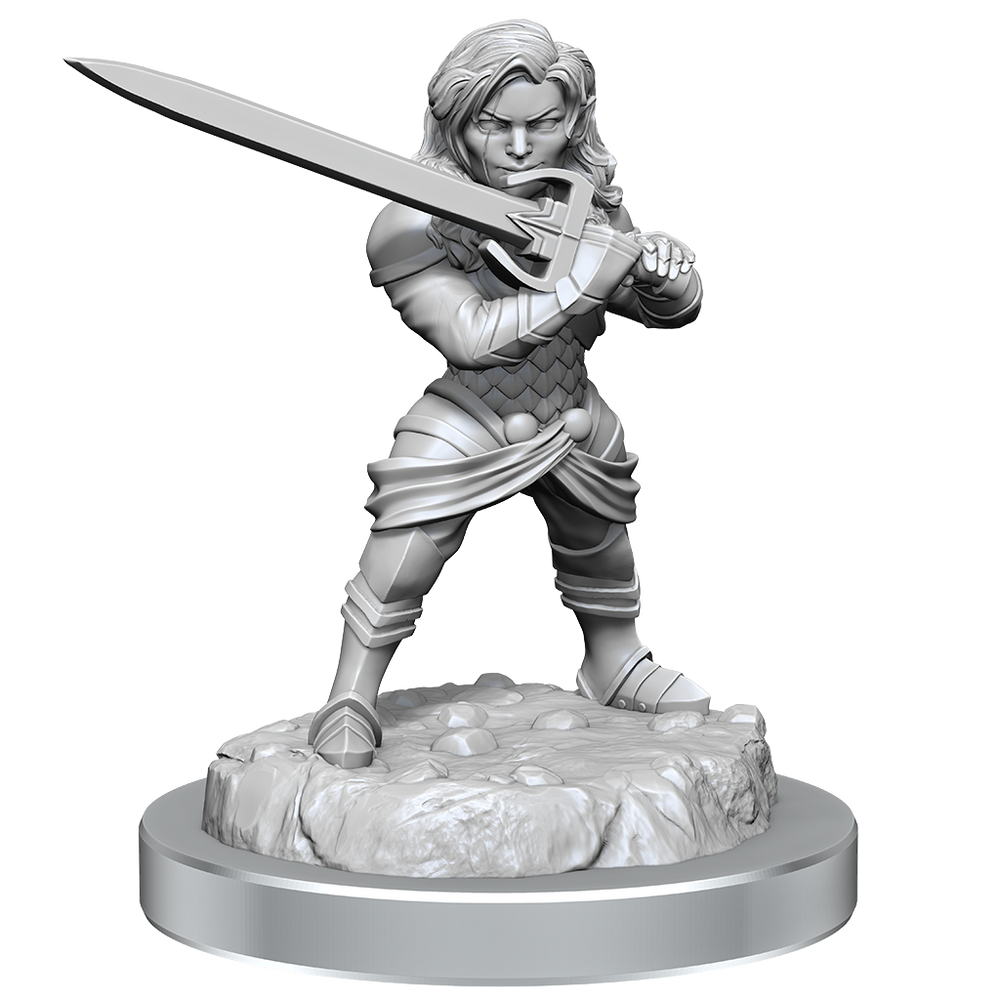 Critical Role Unpainted Miniatures Human Wizard Female & Halfling Holy Warrior Female