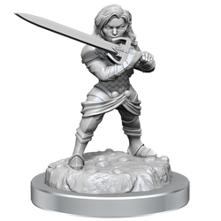 Critical Role Unpainted Miniatures Human Wizard Female & Halfling Holy Warrior Female