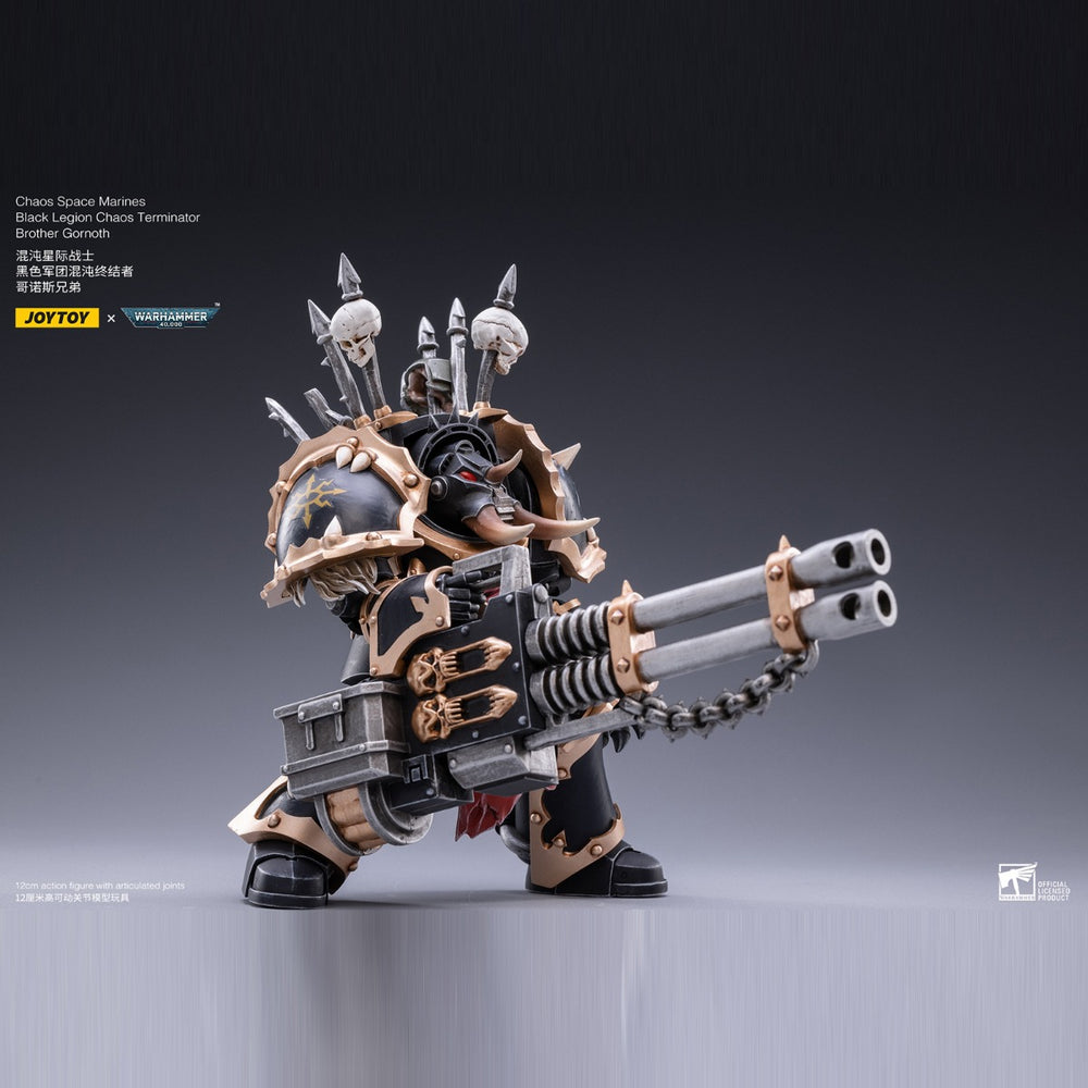 Space Marine Miniatures: 1/18 Scale Chaos Space Marines Black Legion Chaos Terminator (Brother Gornoth)
