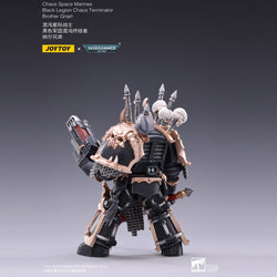 Space Marine Miniatures: 1/18 Scale Chaos Space Marines Black Legion Chaos Terminator (Brother Gnarl)