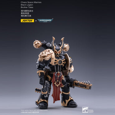 Space Marine Miniatures: 1/18 Scale Chaos Space Marines Black Legion (Brother Talas)