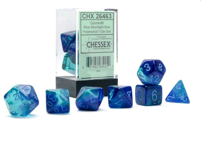 CHX 26463 Gemini Blue-Blue/light blue Luminary 7-Die Set