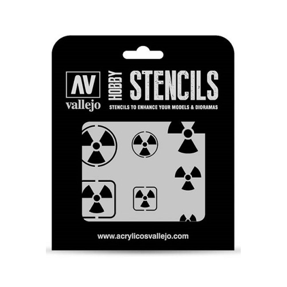 Vallejo Stencils - Sci-Fi & Fantasy - Radioactivity Signs