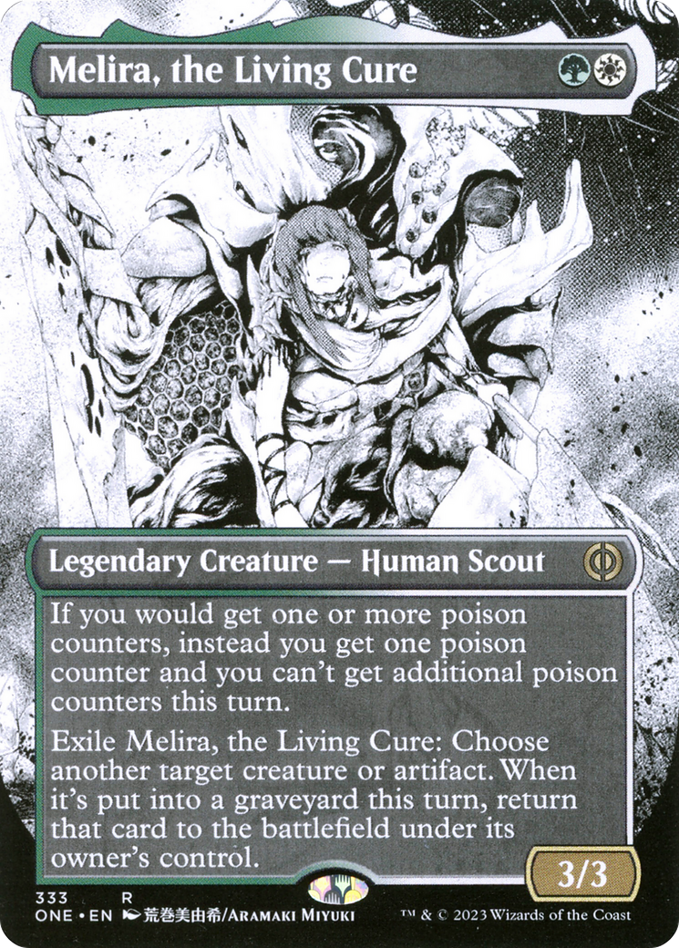 Melira, the Living Cure (Borderless Manga) [Phyrexia: All Will Be One]