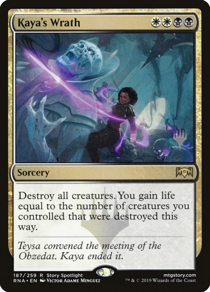 Kaya's Wrath (Promo Pack) [Ravnica Allegiance Promos]