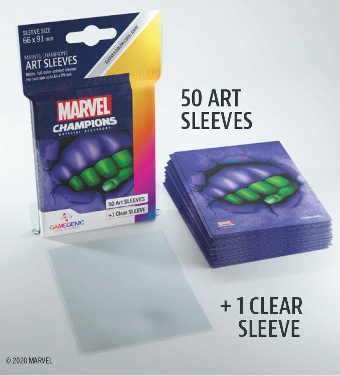 Gamegenic Marvel Champions Art Sleeves - She Hulk (66mm x 91mm) (50 Sleeves)