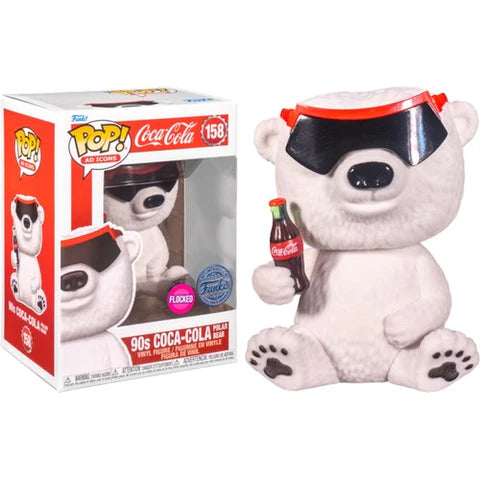 90s Coca-Cola Polar Bear (Flocked Special Edition) #158 Coca-Cola Pop! Vinyl