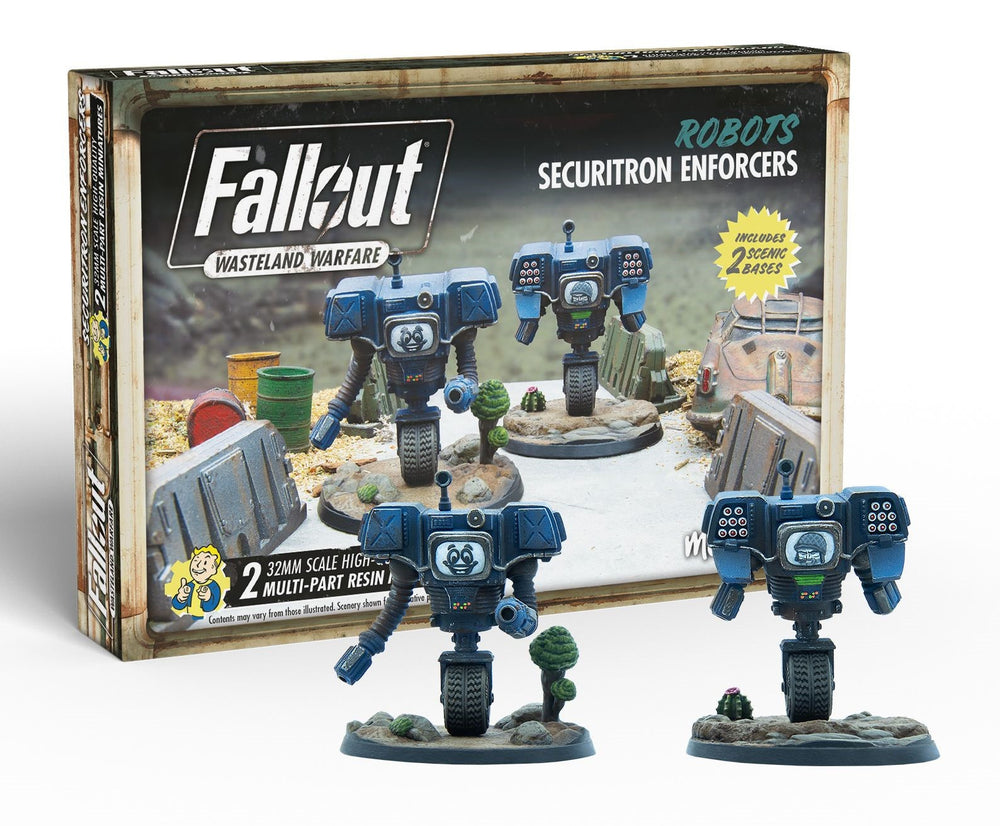 Fallout Wasteland Warfare Miniatures  - Robots Securitron Enforcers