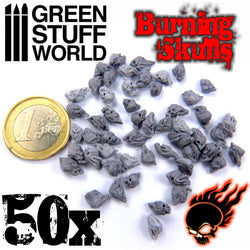 50x Resin Burning Skulls - Green Stuff World