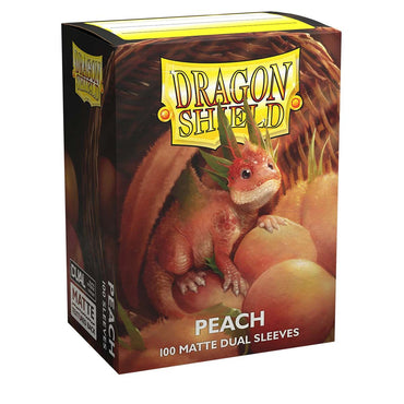 Sleeves - Dragon Shield - Box 100 - Standard Size Dual Matte Peach Piip