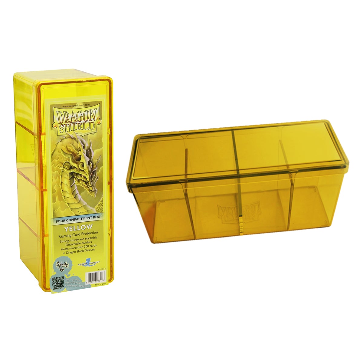 Storage Box - Dragon Shield - Four Compartments - Yellow