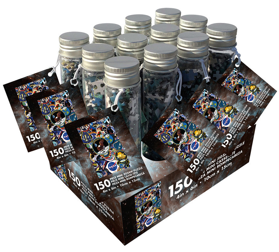 Aquarius Puzzle NASA Mini Tube Puzzle Counter Display 150 pieces (CDU of 12)