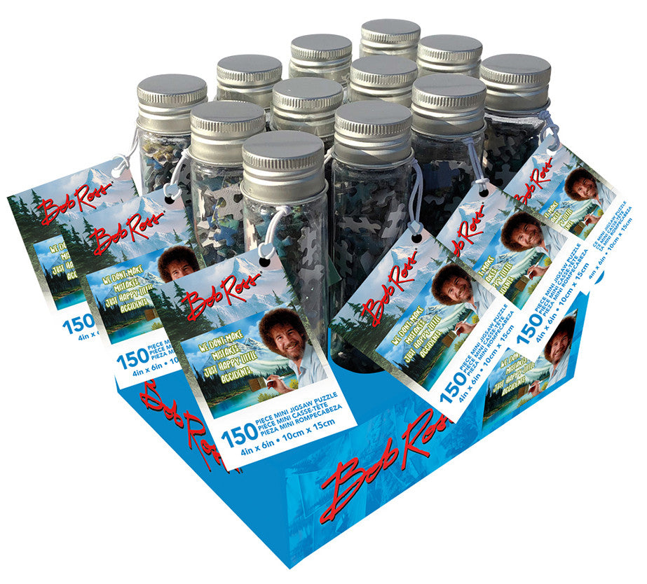 Aquarius Puzzle Bob Ross Mini Tube Puzzle Counter Display 150 pieces (CDU of 12)