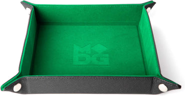 MDG Velvet Folding Dice Tray - Green (10"x10")