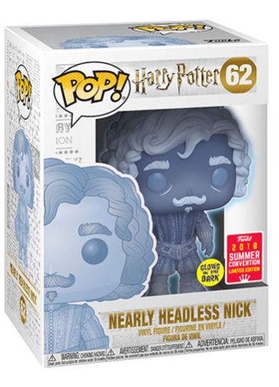 Nearly Headless Nick (Glow in the Dark 2018 Summer Convention) #62 Harry Potter Pop! Vinyl