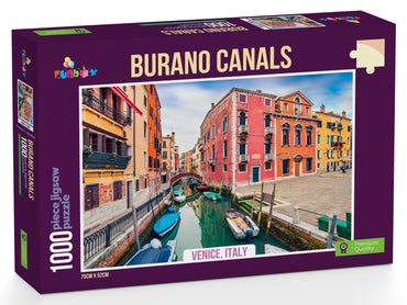 Funbox Puzzle Burano Canals Venice Italy Puzzle 1000 pieces