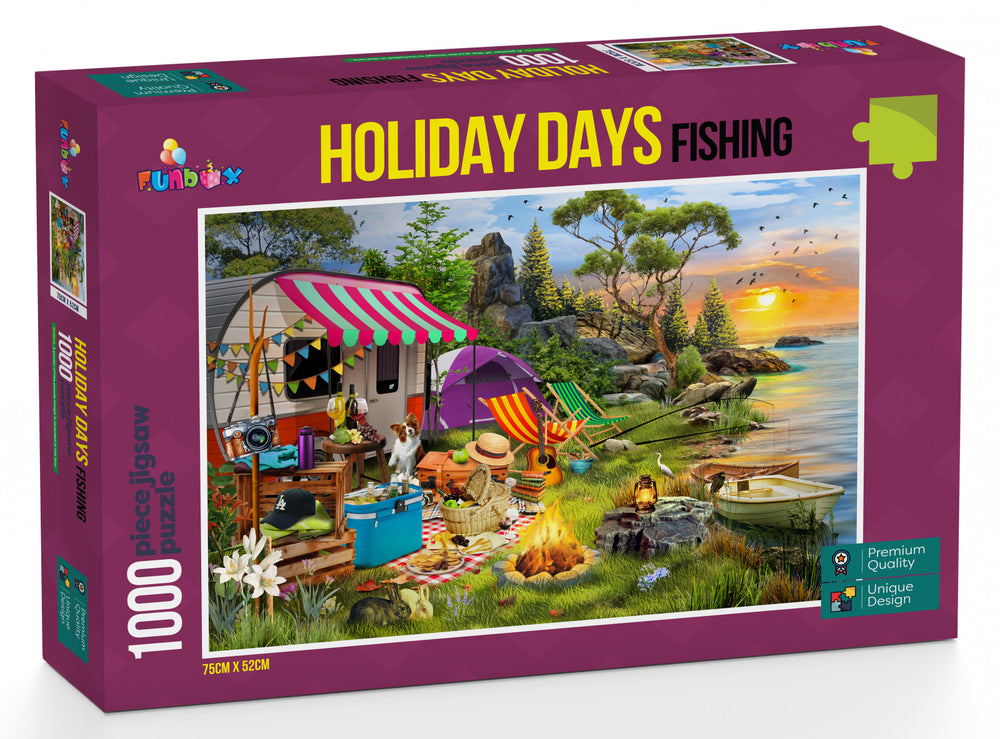 Funbox Puzzle Holiday Days Fishing Puzzle 1000 pieces
