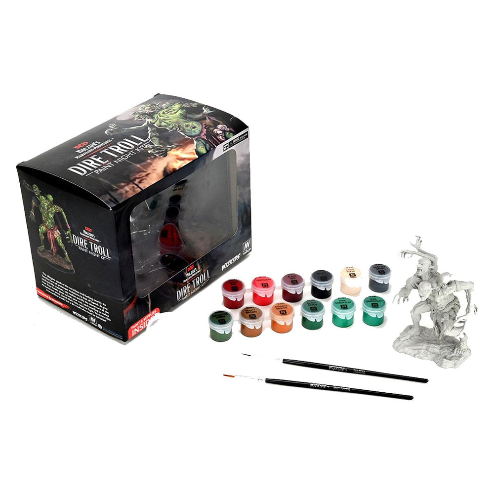 D&D Nolzurs Marvelous Unpainted Miniatures Dire Troll Paint Night Kit