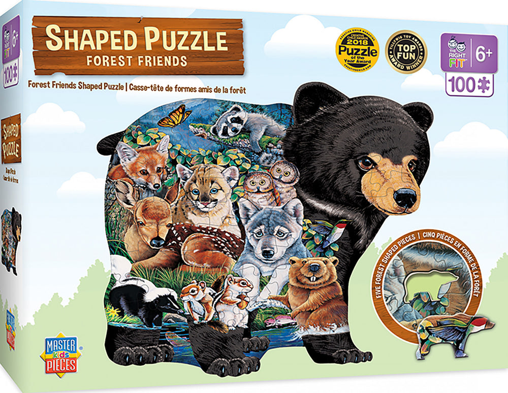 Masterpieces Puzzle Shaped Forest Friends Puzzle 100 pieces