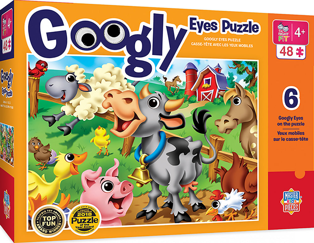 Masterpieces Puzzle Googly Eyes Farm Animals Puzzle 48 pieces
