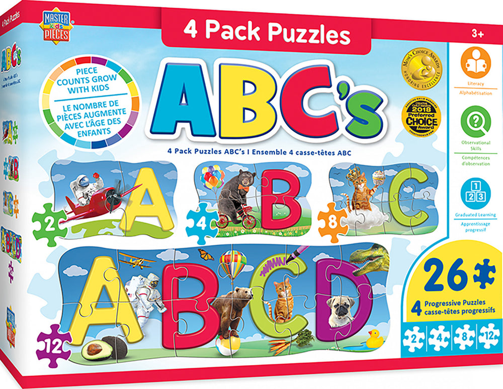 Masterpieces Puzzle Educational 4 Pack ABCs