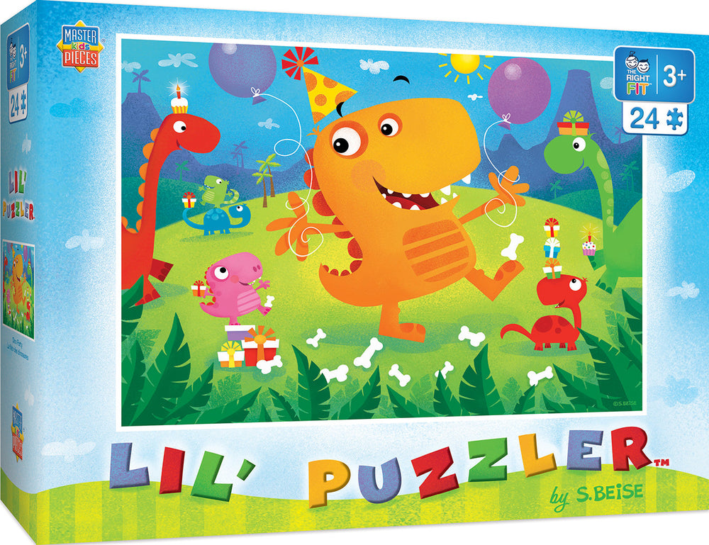 Masterpieces Puzzle Lil Puzzler Dino Party Puzzle 24 pieces