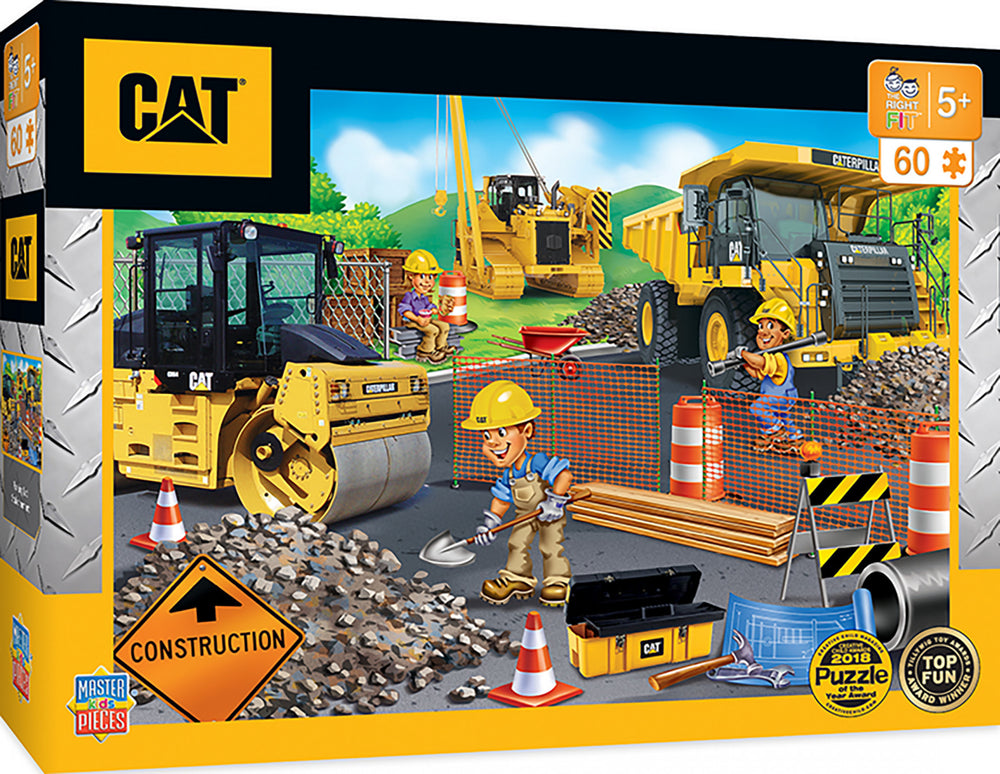 Masterpieces Puzzle CAT Caterpillar Parking Lot Puzzle 60 pieces