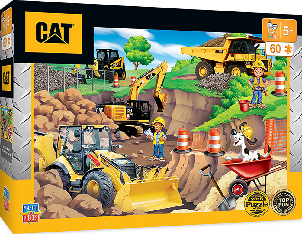 Masterpieces Puzzle CAT Caterpillar Day at the Quarry Puzzle 60 pieces
