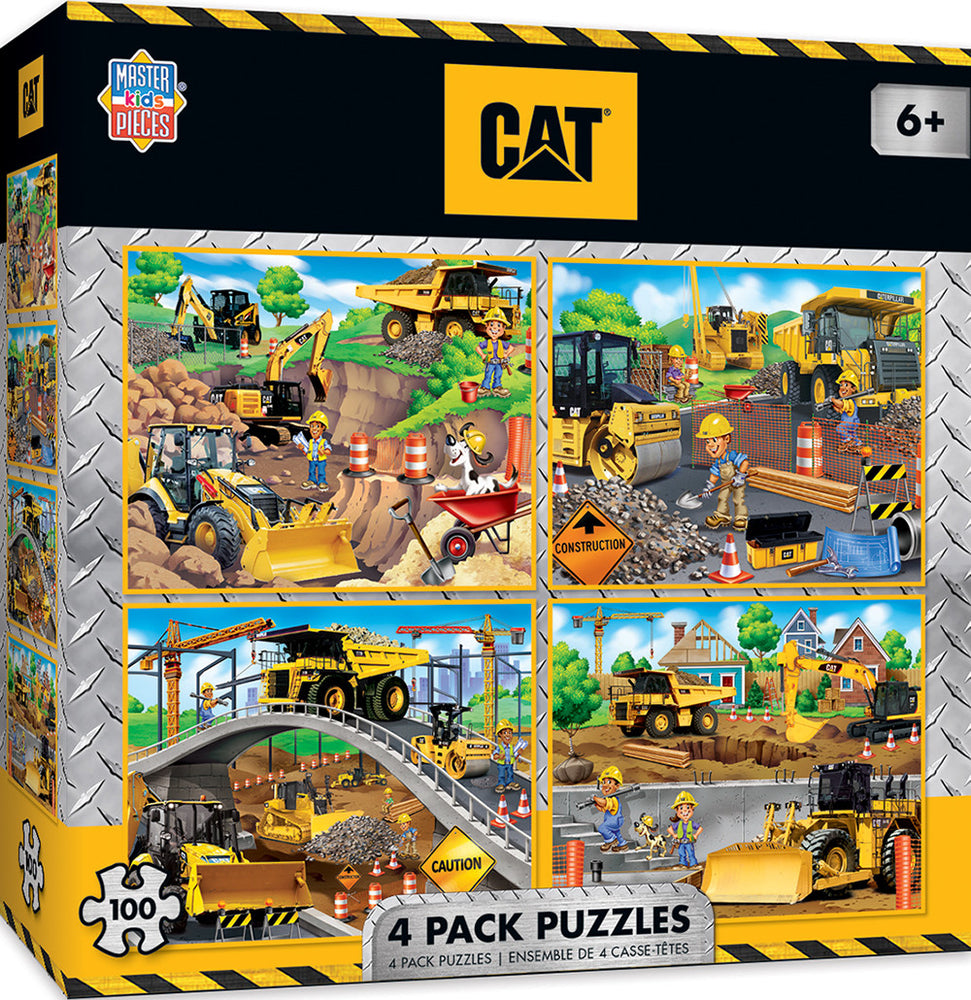 Masterpieces Puzzle 4 Pack CAT Caterpillar Puzzle 100 pieces